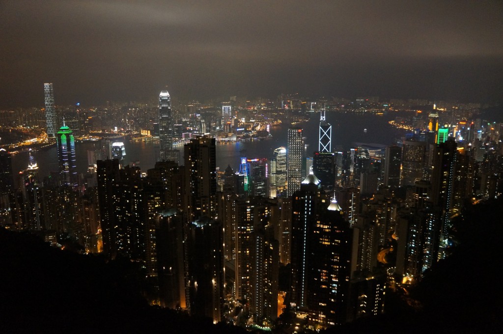 One of my better pictures from Victoria Peak at night.