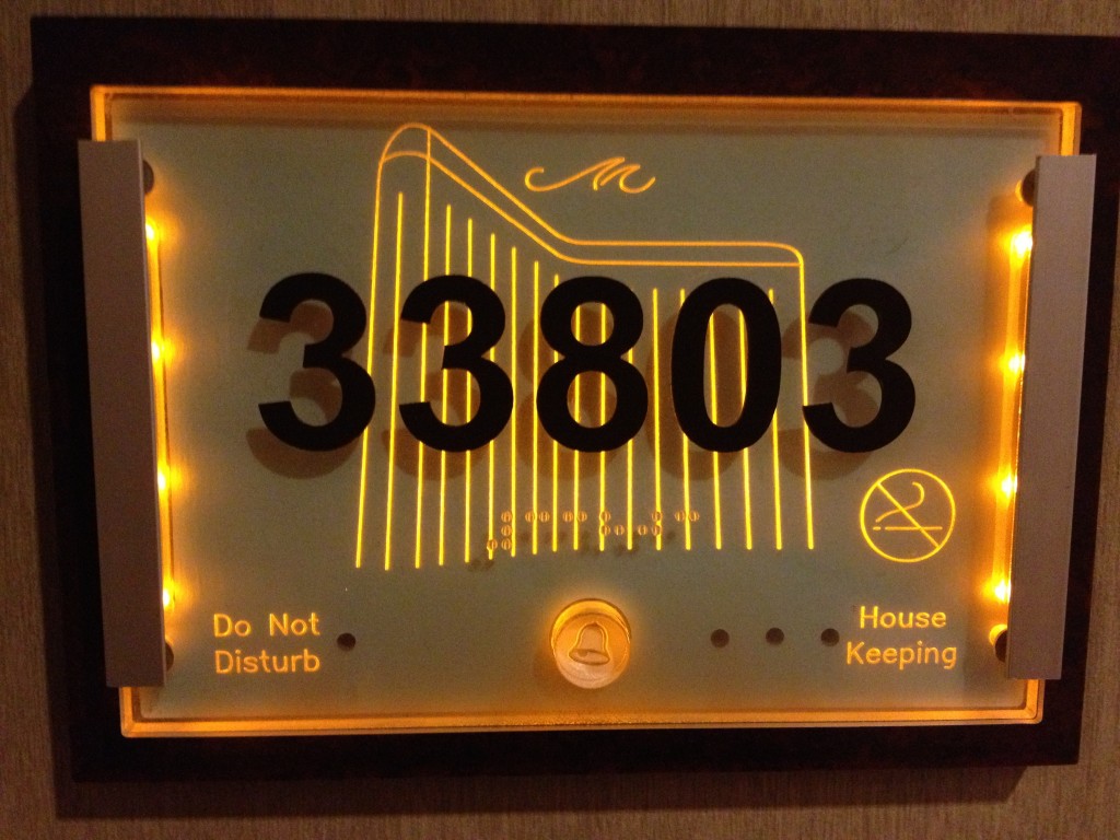 Each room has controls for a "Do Not Disturb" and Housekeeping light.