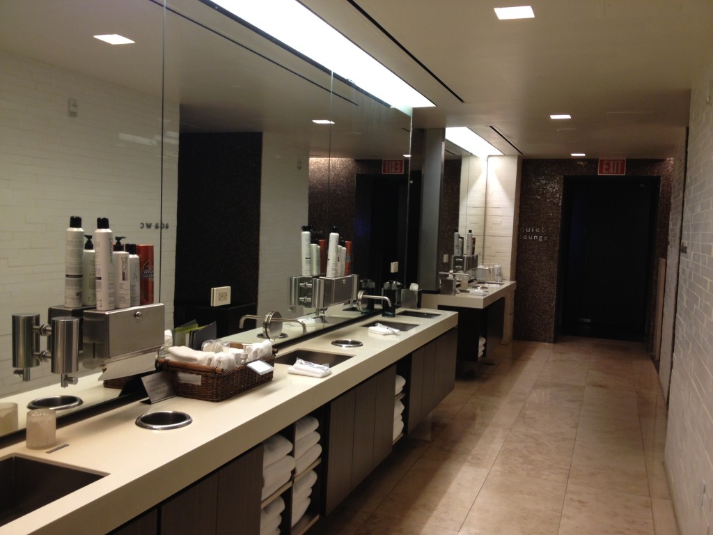 Sinks and grooming area.