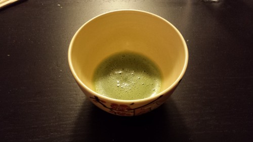 We finished our meal with some green tea. Apparently they don't drink much.