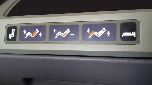 UA 787 Business Class Seat Controls