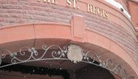 a building with a sign on the front