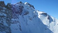 a mountain with snow on it