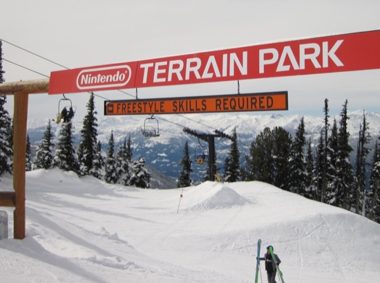 a sign on a ski lift