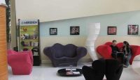 a room with a couch and a table