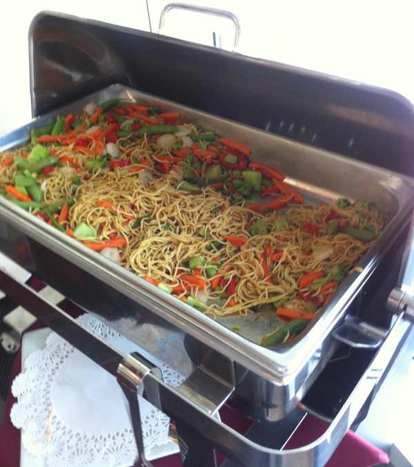 a food in a pan