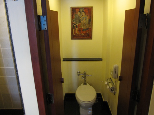 a toilet in a bathroom