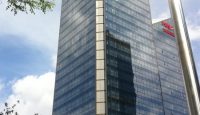 a tall building with a pole