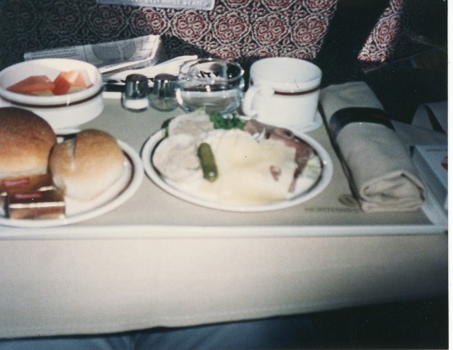a tray of food on a table