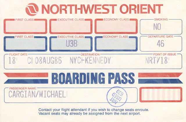 a close up of a boarding pass
