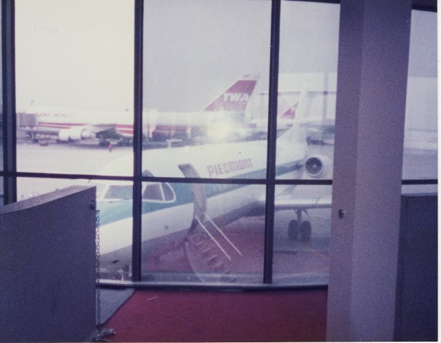 an airplane parked at an airport