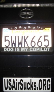 a license plate on a car
