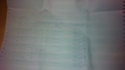 a piece of paper with numbers