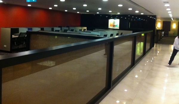 a long shot of a room