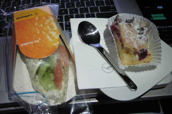 a plate with food on it