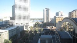 a high angle view of a city