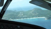 a view of a beach from a plane