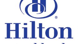 a blue and white logo