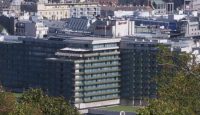 a high angle view of a building