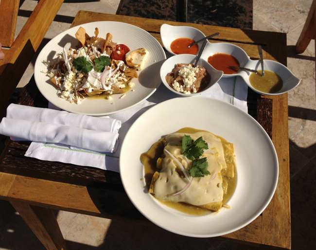 a plate of food on a table