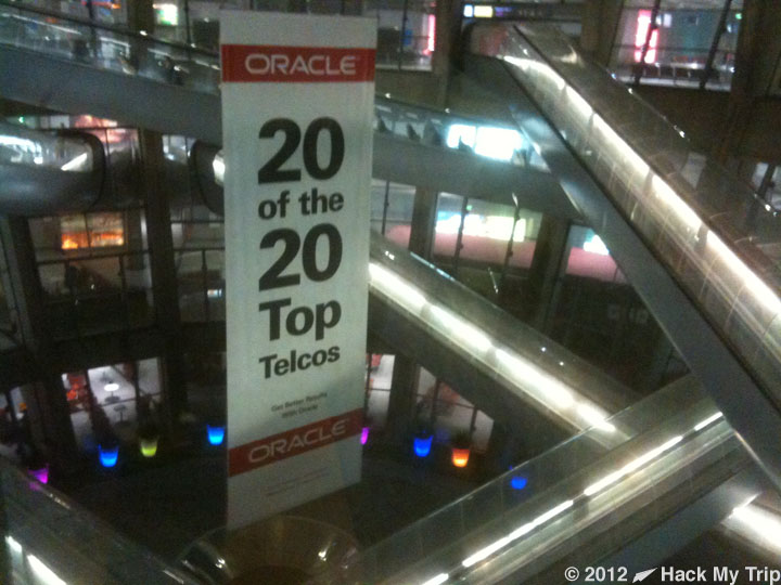 view of Charles de Gaulle airport escalators