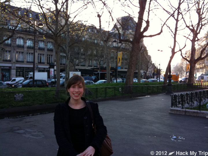 pciture of Megan at Plaza de Rebuplique