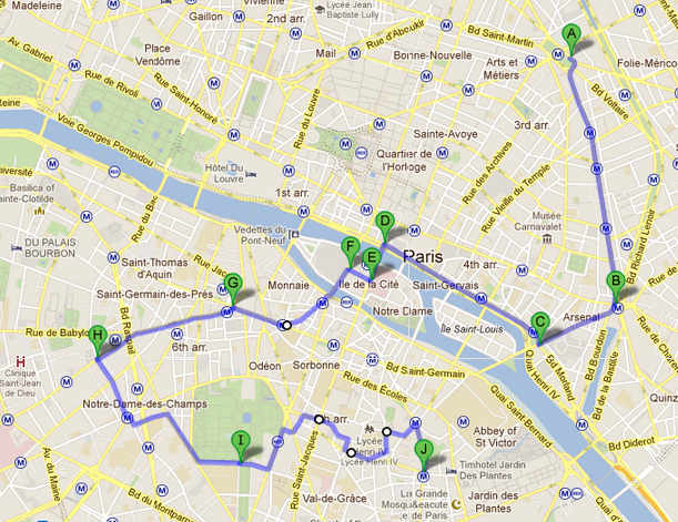 Pars walking map