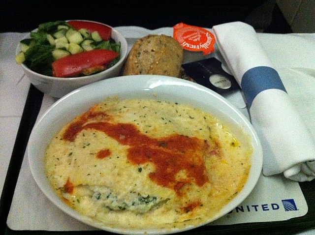 a bowl of food on a tray