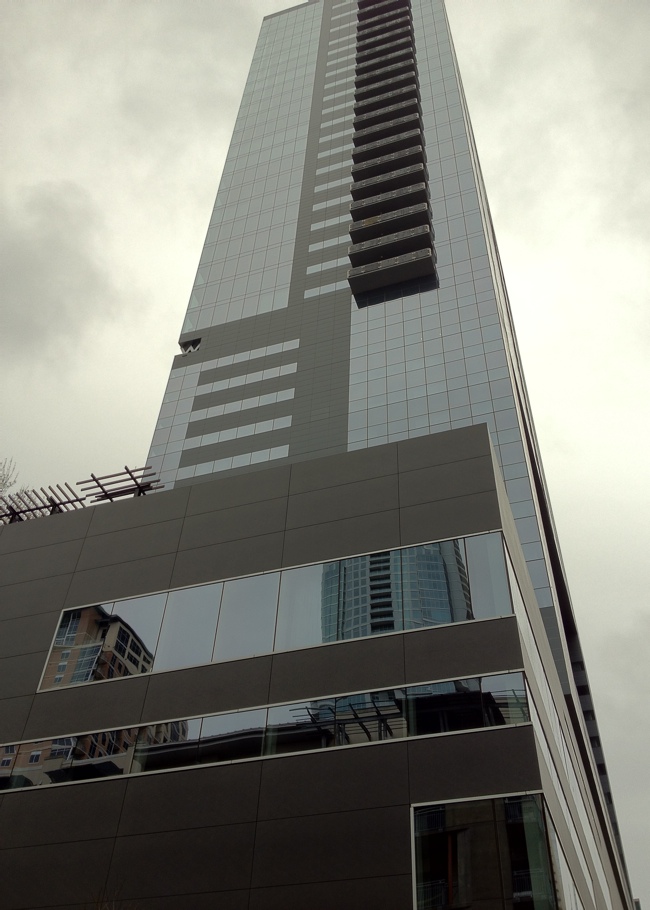 a tall building with many windows