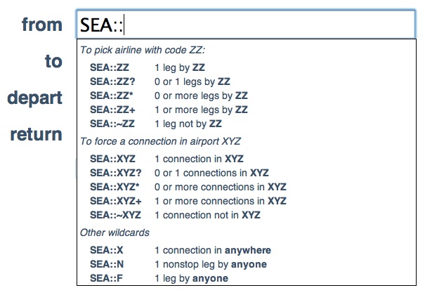 Hipmunk flight search screenshot