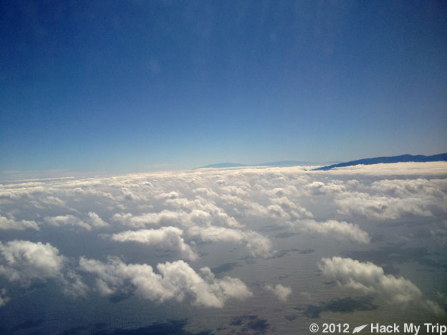 view of Hawaii from a plane