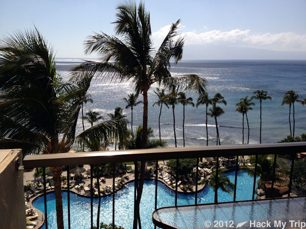 view from balcony of Hyatt Regency Maui
