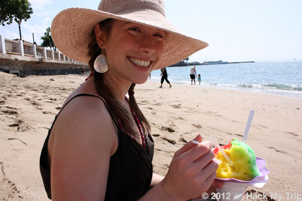 picture of Megan with shaved ice