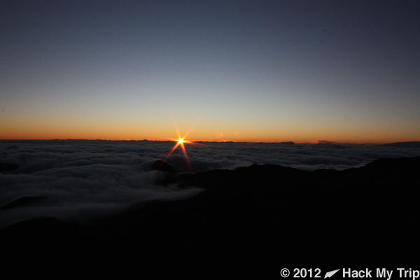 picture of sunrise at Haleakala