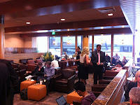 a group of people in a restaurant