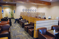 a man sitting in a waiting room