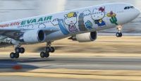 a plane with cartoon characters on it