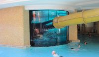 a pool with a tube in it