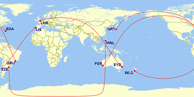 a map of the world with red lines