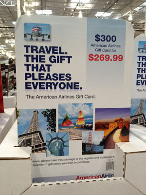 picture of American Airlines giftcard