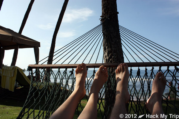 picture of feet in a hammock