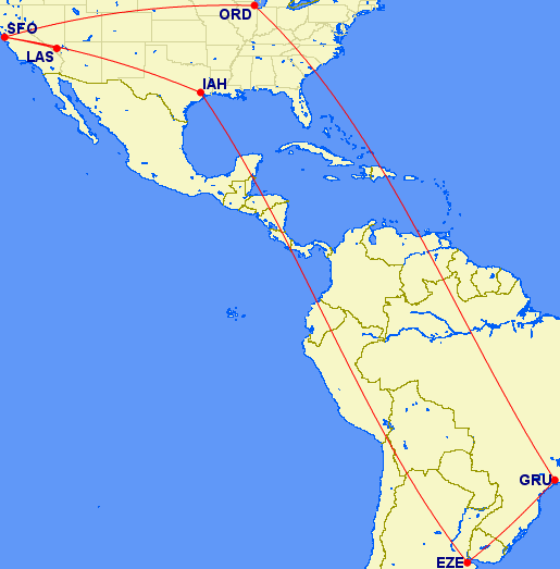 a map of the world with red lines