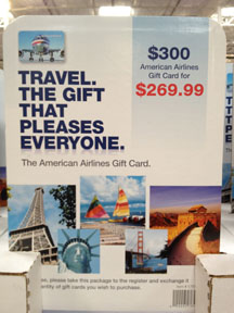 picture of American Airlines gift card