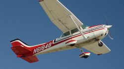 a plane flying in the sky