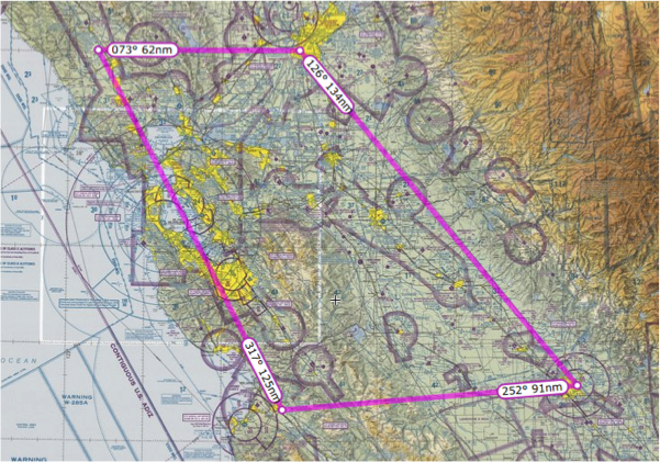 picture of a pilot's flight map