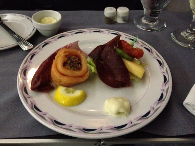 a plate of food on a table