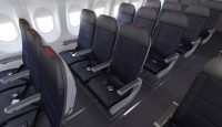 a row of seats in an airplane