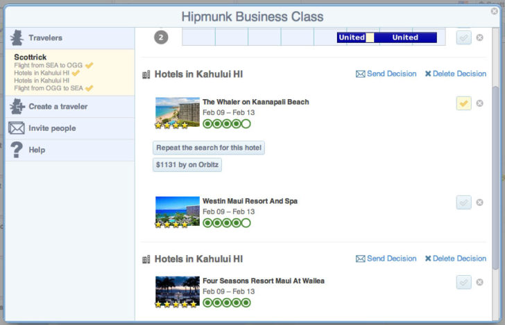 Hipmunk hotel search screenshot