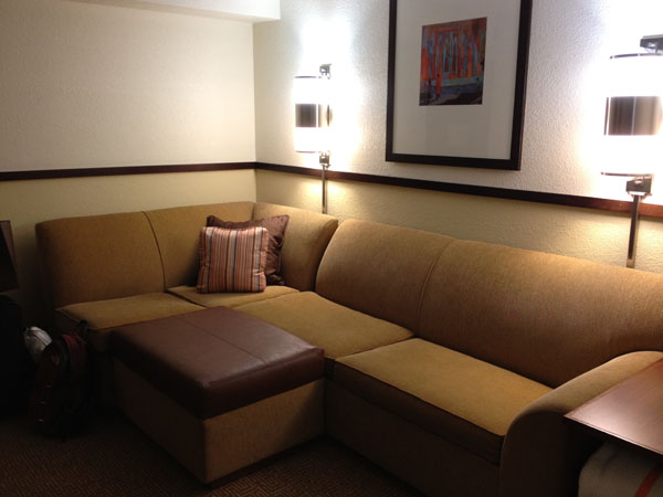 picture of hotel sofa