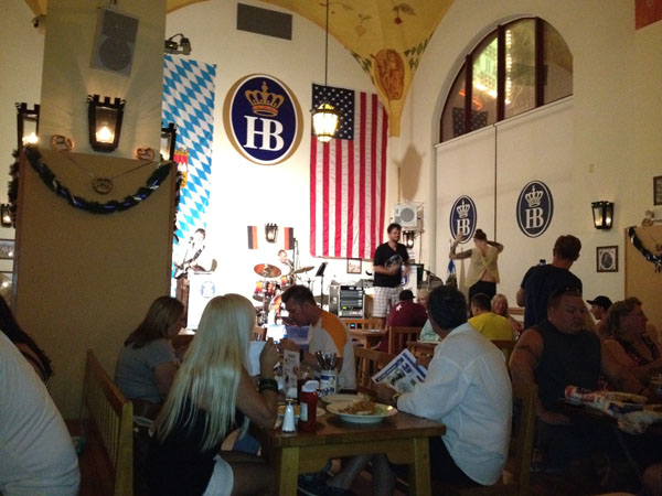 picture taken inside Hofbrauhaus